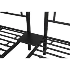 Twin Over Twin Metal Triple Bunk Bed With Ladder-ModernLuxe -Children Peripherals GUEST cbe71833 5b03 429e 9144 8312d0bca3a7