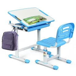 Costway Height Adjustable Children's Desk Chair Set Multifunctional Study Drawing -Children Peripherals GUEST cc5ef6b1 3427 4d6e b3a1 28a3a111bc56