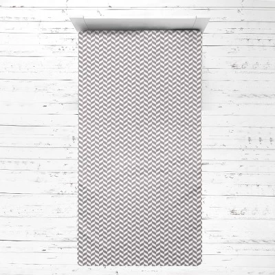 Bacati - Herringbone Gray Muslin 3 Pc Toddler Bed Sheet Set 100 Pecent Cotton 1 Bacati - Herringbone Gray Muslin 3 Pc Toddler Bed Sheet Set 100 Pecent Cotton