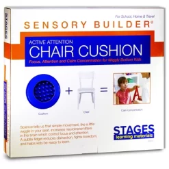 Stages Learning Materials Sensory Builder Active Attention Chair Cushion, Blue + Hand Pump
