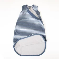 Woolino 4 Season Basic Baby Swaddle Wrap, Merino Wool, Navy Blue, 0-6 Months