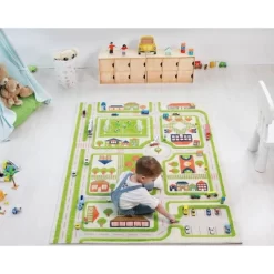 52.5"x71" Traffic Green 3D Play Rug - IVI -Children Peripherals GUEST d09823a7 8a48 4dc0 a90d 88dd2df0f027
