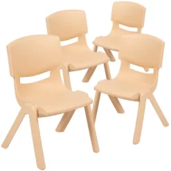 Flash Furniture 4 Pack Plastic Stackable School Chairs With 10.5" Seat Height -Children Peripherals GUEST d2c01ef5 7e63 4347 9e8b ea63271d896c