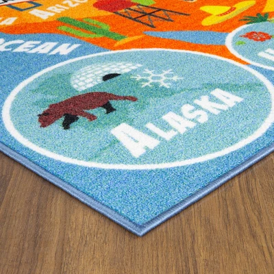 KC CUBS Boy & Girl Kids USA United States Map Educational Learning & Fun Game Play Area Non Slip Nursery Bedroom Classroom Rug Carpet 6 KC CUBS Boy & Girl Kids USA United States Map Educational Learning & Fun Game Play Area Non Slip Nursery Bedroom Classroom Rug Carpet - Image 6