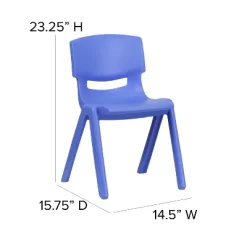 Emma And Oliver 5 Pack Plastic Stackable School Chair With 13.25" Seat Height -Children Peripherals GUEST d5edce9e f5bb 478a bb97 1634e43a03f0
