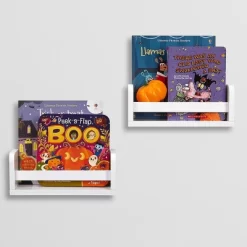 2pk Kids' 10" Floating Wall Mount Bookshelf Set White - RiverRidge Home -Children Peripherals GUEST d62d43a0 7f58 465f b8d5 e8baf84e8b4a