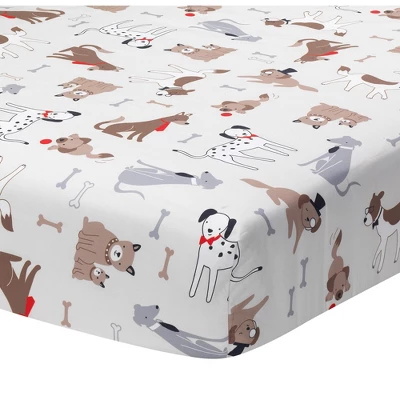 Lambs & Ivy Bow Wow Gray/Tan Dog/Puppy Nursery 3-Piece Baby Crib Bedding Set 2 Lambs & Ivy Bow Wow Gray/Tan Dog/Puppy Nursery 3-Piece Baby Crib Bedding Set - Image 2