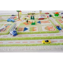 52.5"x71" Traffic Green 3D Play Rug - IVI -Children Peripherals GUEST d6f19610 96fa 4e30 94f9 1235a5360964