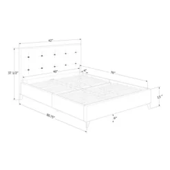 Twin Fusion Complete Upholstered Bed Medium Gray - South Shore 15 Twin Fusion Complete Upholstered Bed Medium Gray - South Shore -Children Peripherals GUEST d9a8f60c 4903 4f39 a53c 88433f752809