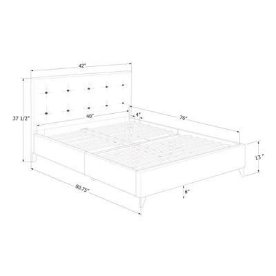 Twin Fusion Complete Upholstered Bed Medium Gray - South Shore 8 Twin Fusion Complete Upholstered Bed Medium Gray - South Shore - Image 8