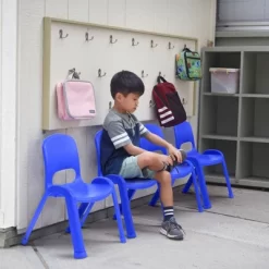 ECR4Kids SitRight Plastic Children’s Chair, Indoors And Outdoors, 11in Seat Height, 4-Pack -Children Peripherals GUEST da29d9c0 f713 4740 b438 9947233f4c0c