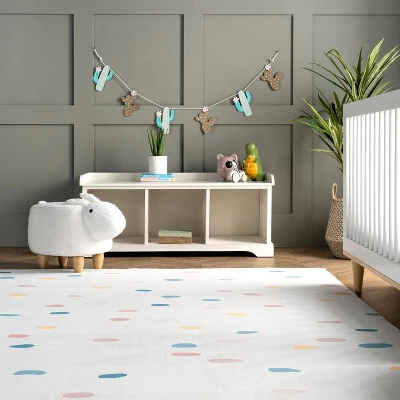 NuLOOM Calla Kids Polka Dot Nursery Or Playroom Area Rug 7 NuLOOM Calla Kids Polka Dot Nursery Or Playroom Area Rug - Image 7
