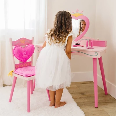 Princess Vanity Table And Chair Set - WildKin 4 Princess Vanity Table And Chair Set - WildKin - Image 4