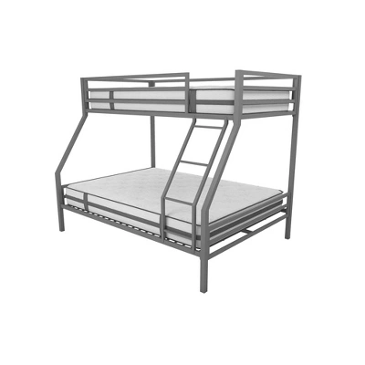 Twin Over Full Maxwell Metal Bunk Bed Gray - Novogratz 2 Twin Over Full Maxwell Metal Bunk Bed Gray - Novogratz - Image 2