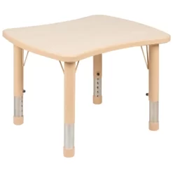 Flash Furniture 21.875"W X 26.625"L Rectangular Plastic Height Adjustable Activity Table -Children Peripherals GUEST dda83697 8692 4085 bb00 e4791f431c66