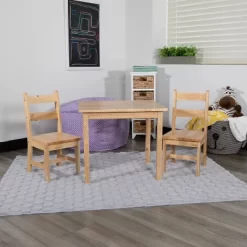 Flash Furniture Kids Solid Hardwood Table And Chair Set For Playroom, Bedroom, Kitchen - 3 Piece Set 23 Flash Furniture Kids Solid Hardwood Table And Chair Set For Playroom, Bedroom, Kitchen - 3 Piece Set -Children Peripherals GUEST de4c6cac 832f 4ead a942 2d46b0740a43 1