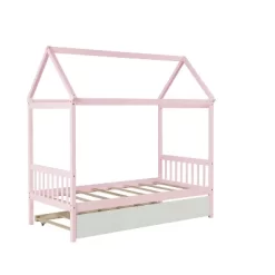 Twin Size House Shaped Platform Bed With Trundle - ModernLuxe 11 Twin Size House Shaped Platform Bed With Trundle - ModernLuxe -Children Peripherals GUEST de4d0dfc c568 4c5e 89b8 3f71be7d4e31