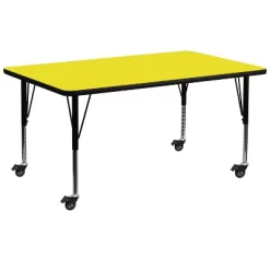 Emma And Oliver Mobile 30x72 Rectangle HP Laminate Preschool Activity Table -Children Peripherals GUEST deb7b5c9 c89d 4656 a32e 922ed4cbc377