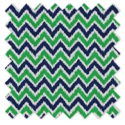 Bacati - MixNMatch Blue/Green Zigzag Crib/Toddler Ruffles/skirt
