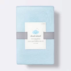 Polyester Rayon Fitted Crib Sheet - Solid Blue - Cloud Island™ 5 Polyester Rayon Fitted Crib Sheet - Solid Blue - Cloud Island™ -Children Peripherals GUEST e1c97adf a462 4d2b 90a9 3876d6b7c9b1