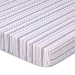 The Peanutshell Fitted Playard Sheets - Gray Elephant Walk - 2pk