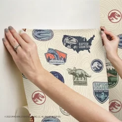 Jurassic World Badges Peel & Stick Wallpaper Beige - RoomMates 8 Jurassic World Badges Peel & Stick Wallpaper Beige - RoomMates -Children Peripherals GUEST e405b9a5 b58f 40e0 b7d9 727072ebf4cc