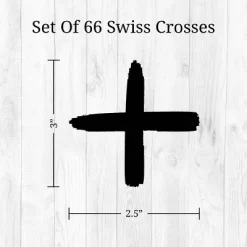 Black Watercolor Swiss Crosses Wall Decor - Decalcomania -Children Peripherals GUEST e5f3254f 1a40 44d4 9a76 e43b4dc2a6da