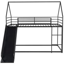 Twin Over Twin House Bunk Bed With Ladder And Slide - ModernLuxe 12 Twin Over Twin House Bunk Bed With Ladder And Slide - ModernLuxe -Children Peripherals GUEST e5f975c0 a554 425f a79a 4aa2ae17c38c