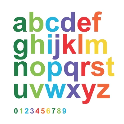 Colorful Lowercase Alphabet Giant Peel And Stick Wall Decals - RoomMates 1 Colorful Lowercase Alphabet Giant Peel And Stick Wall Decals - RoomMates