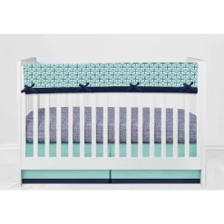 Bacati - Noah Mint Navy 10 Pc Crib Bedding Set With Long Rail Guard Cover 21 Bacati - Noah Mint Navy 10 Pc Crib Bedding Set With Long Rail Guard Cover -Children Peripherals GUEST e7d43660 78e0 47f7 aa49 f102e2a20b8f