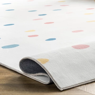 NuLOOM Calla Kids Polka Dot Nursery Or Playroom Area Rug 3 NuLOOM Calla Kids Polka Dot Nursery Or Playroom Area Rug - Image 3