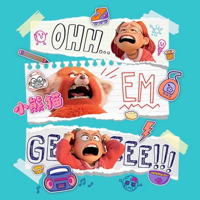 Girl's Turning Red Ohh Em Gee Paper Notes T-Shirt 1 Girl's Turning Red Ohh Em Gee Paper Notes T-Shirt