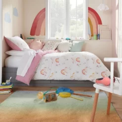4'x5'6" Ombre Neon Rainbow Tufted Kids' Rug - Pillowfort™ -Children Peripherals GUEST e89a3c7b 93e5 4668 a657 44c8522a489e