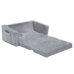 Delta Children Kids' Serta Perfect Sleeper Extra Wide Comfy 2-in-1 Flip Open Convertible Sofa To Lounger - Gray -Children Peripherals GUEST e96f527b 857d 40a4 96fe 2782f7005e6f