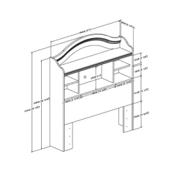 Twin Savannah Bookcase Headboard Pure White - South Shore -Children Peripherals GUEST eb655605 56cd 4522 bba5 3bcc57fac0da