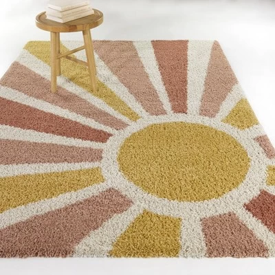 Helia Geometric Sun Shag Kids' Rug - Balta Rugs 3 Helia Geometric Sun Shag Kids' Rug - Balta Rugs - Image 3