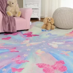 Butterfly Colorful Kids Playroom Nursery Washable Indoor Area Rug By Blue Nile Mills 17 Butterfly Colorful Kids Playroom Nursery Washable Indoor Area Rug By Blue Nile Mills -Children Peripherals GUEST f412a38a a2b5 4d57 b0dd 223630649e1c
