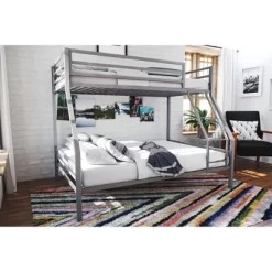 Twin Over Full Maxwell Metal Bunk Bed Gray - Novogratz 10 Twin Over Full Maxwell Metal Bunk Bed Gray - Novogratz -Children Peripherals GUEST f5a7784a 2677 4712 b771 1e4435b1feb6