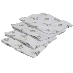 Bacati - Happy Monkeys Pink/Lilac/Gray Girls Muslin Swaddling Blankets Set Of 4 6 Bacati - Happy Monkeys Pink/Lilac/Gray Girls Muslin Swaddling Blankets Set Of 4 -Children Peripherals GUEST f71ca53e 9150 4886 acf8 38931fbf86fb