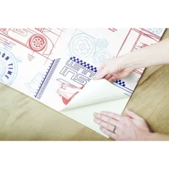 Disney Pixar Cars Schematic Peel And Stick Wallpaper Red/Blue - RoomMates 5 Disney Pixar Cars Schematic Peel And Stick Wallpaper Red/Blue - RoomMates -Children Peripherals GUEST f7d09094 7af1 4f97 9efa b647203ab33d