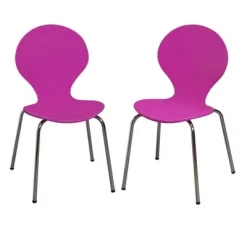 Set Of 2 Kids' Bentwood Chairs With Chrome Legs - Gift Mark -Children Peripherals GUEST f888db40 7a58 499d bbba 8bd6ad5e806b