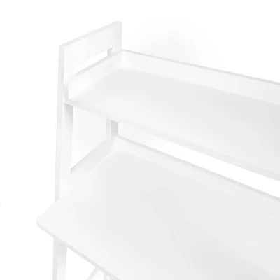 Kids' Desk With Ladder Shelf Storage And 2 Bonus Magnetic Art Display Bars White - RiverRidge Home 1 Kids' Desk With Ladder Shelf Storage And 2 Bonus Magnetic Art Display Bars White - RiverRidge Home