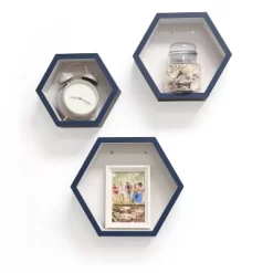 8" X 10" X 12" Set Of 3 Hexagon Shelves For Kids' Room - InPlace -Children Peripherals GUEST fcce3681 4fcf 4789 98f1 3500dbba66cb