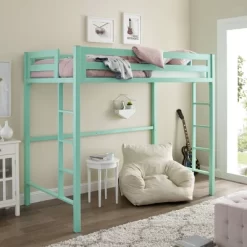 Twin Premium Deluxe Metal Loft Bed - Saracina Home -Children Peripherals GUEST ff495ed3 7bdc 446b 917b 99c9c08c6800