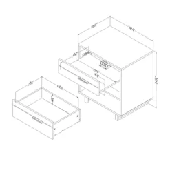 Fynn Nightstand With Cord Catcher - South Shore 17 Fynn Nightstand With Cord Catcher - South Shore -Children Peripherals GUEST ff517ddc e2cc 4549 b356 50673a6df909