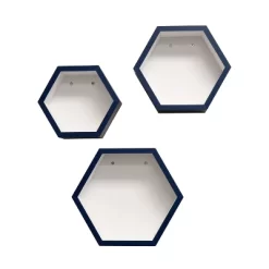 8" X 10" X 12" Set Of 3 Hexagon Shelves For Kids' Room - InPlace -Children Peripherals GUEST ffd6b925 e70e 4303 8d63 78675ef0a395
